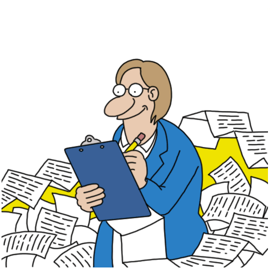 info cartoon ontwerpen rapport